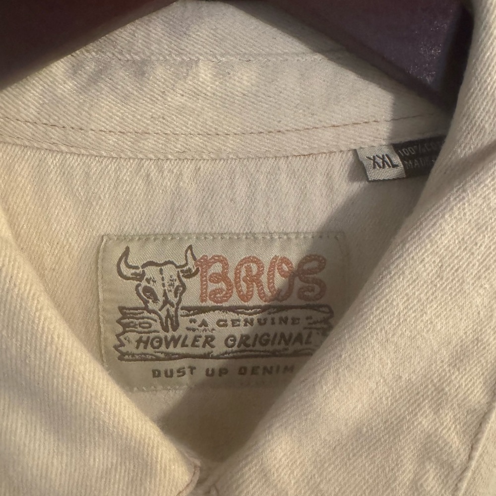 Howler Brothers Off-White Casual Button Down Shirt - Picture 3 of 4